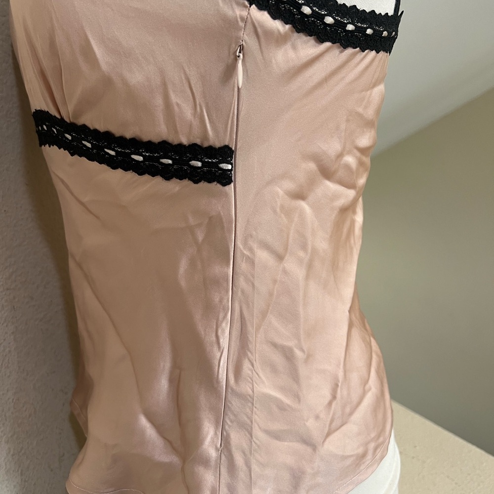 New York City Co 100% silk Babydoll Milkmaid Camisole Blush Y2K Sexy Tank Top M - Picture 6 of 12
